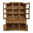 Aparador Cristalero Modular Linea Mexicana Madera Maciza Lustrado