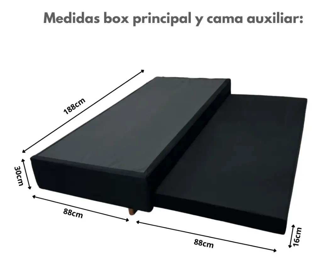 Cama Marinera  1 Plaza Negro