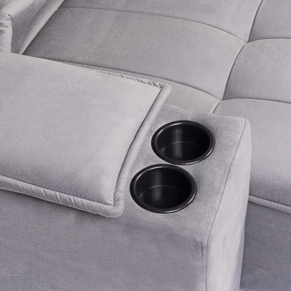 Sofa Retractil Atlanta Gris Tela 
