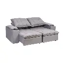 Sofa Retractil Atlanta Gris Tela 