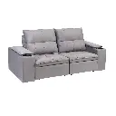 Sofa Retractil Atlanta Gris Tela 