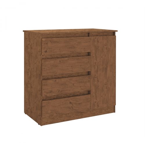 Cómoda cajonera Milao 4 caj 1 pta Legno Naturale