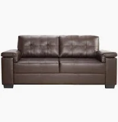 Sofa LIVING PU 2 cuerpos Luares Chocolate