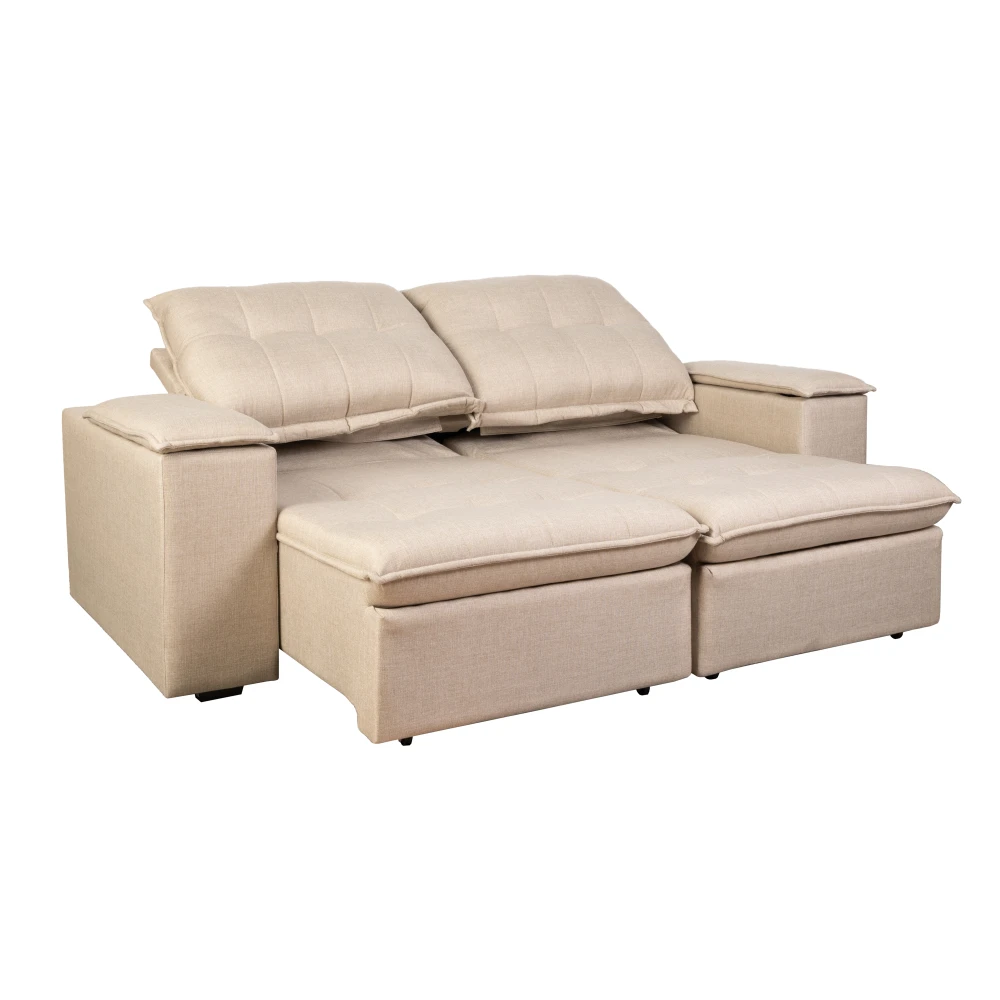 Sofa Retractil Recliner Beige Atlanta