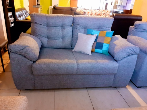 [CH9026E] Sofa Madrid 3 cuerpos gris